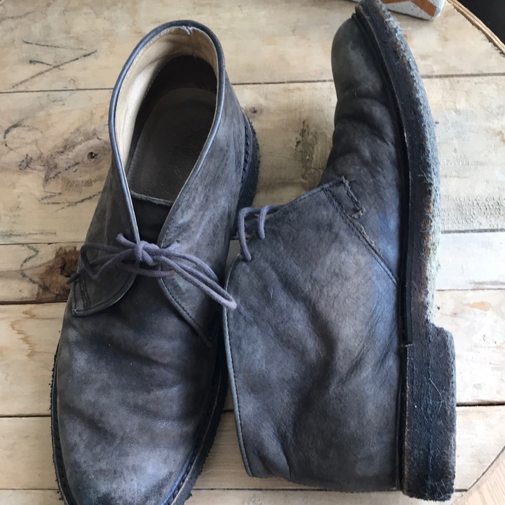 Frye leather chukka short boots brown w rubber sole sz 9